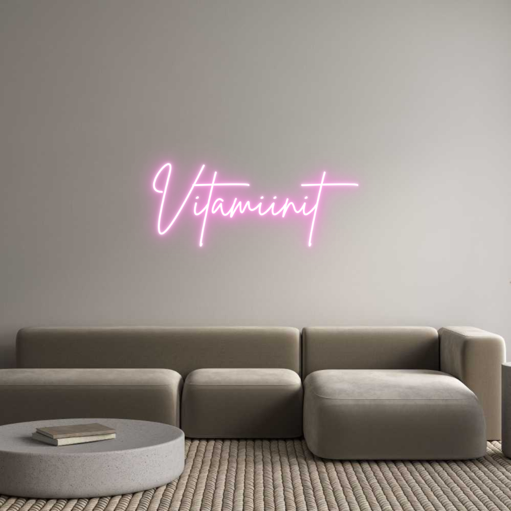 Custom Neon Sign Online Editor Vitamiinit