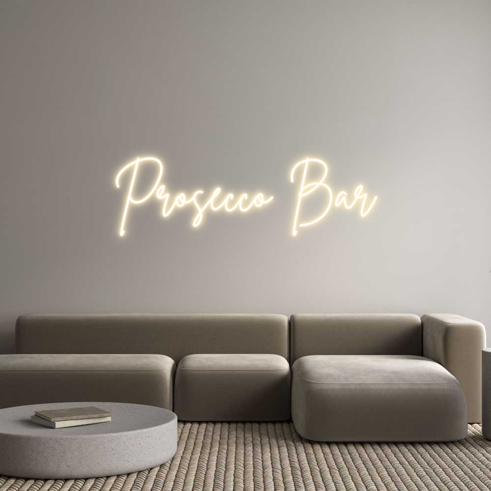 Insegna al neon personalizzata Editor online Prosecco Bar