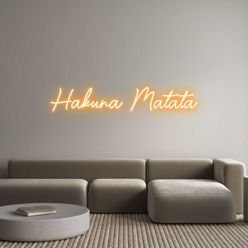 Custom Neon Sign Online Editor Hakuna Matata