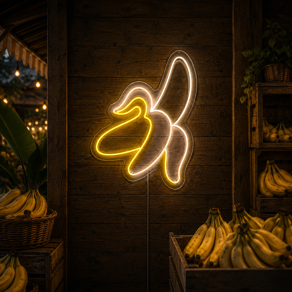 Banana Led Neon Sign - Made in London Food Restaurant Neon Signs