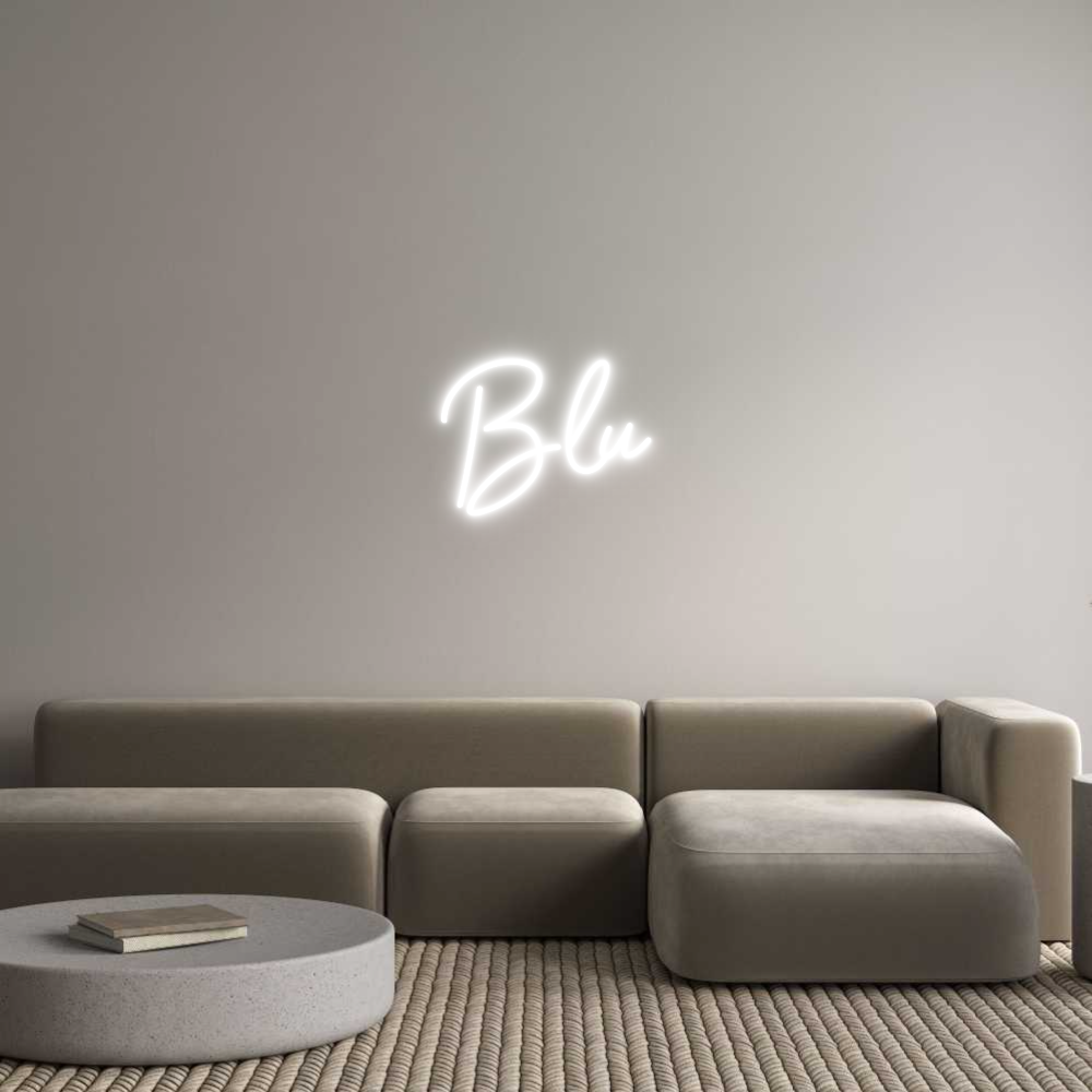 Mukautettu Neon Sign Online Editor Blu