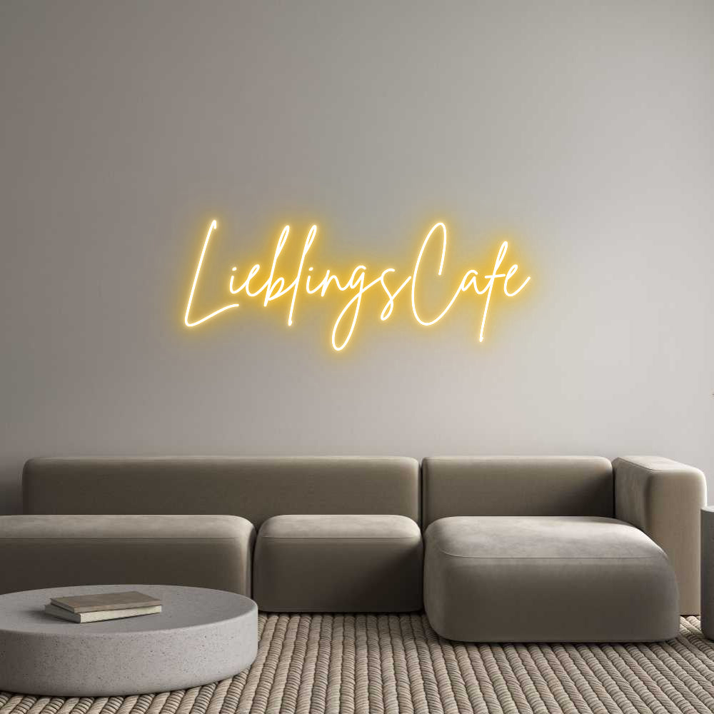 Custom Backlit Neon Sign Online Editor LieblingsCafé