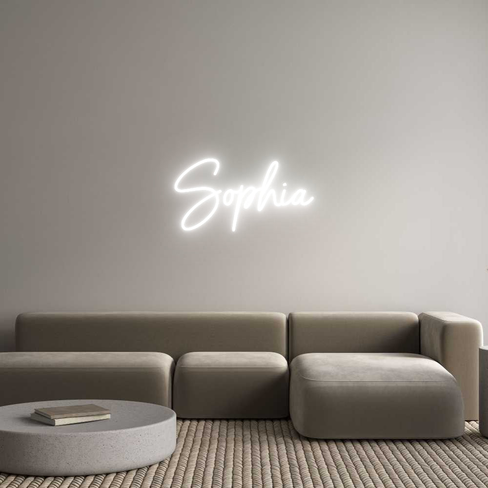 Custom Neon Sign Online Editor Sophia