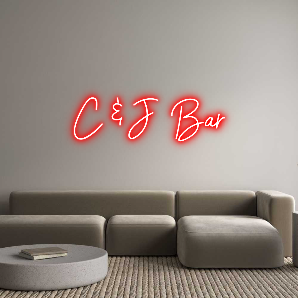Custom Neon Sign Online Editor C & J  Bar