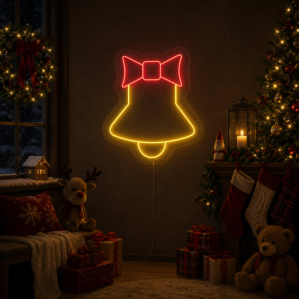 Christmas Bell Dire Néon Sign - Made in London Decoration Signons Neon
