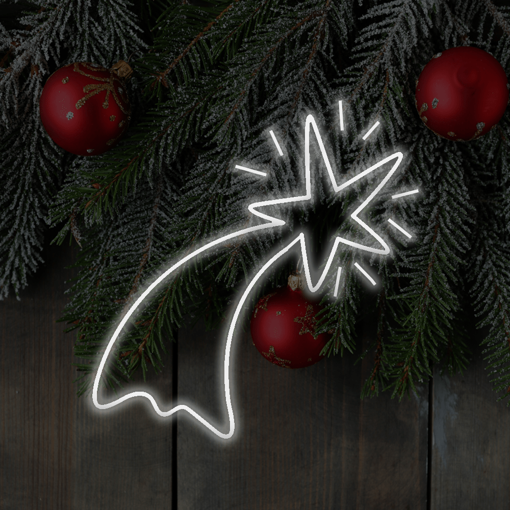 Bethlehem Star LED Neon Sign - Made in London Christmas Neon Signs - Planet Neon