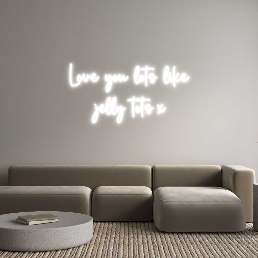 Custom Neon Sign Online Editor Älskar dig massor...