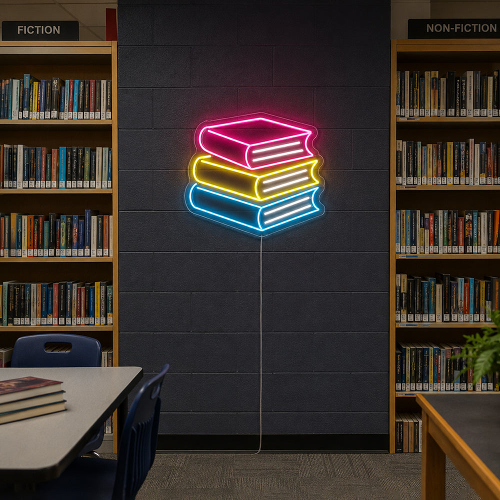 Enseigne au néon LED Livres - Planet Neon Made in London Neon Signs