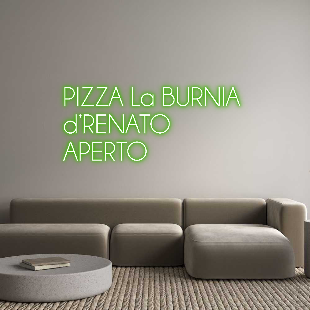 Custom Neon Sign Online Editor PIZZA La BURN...
