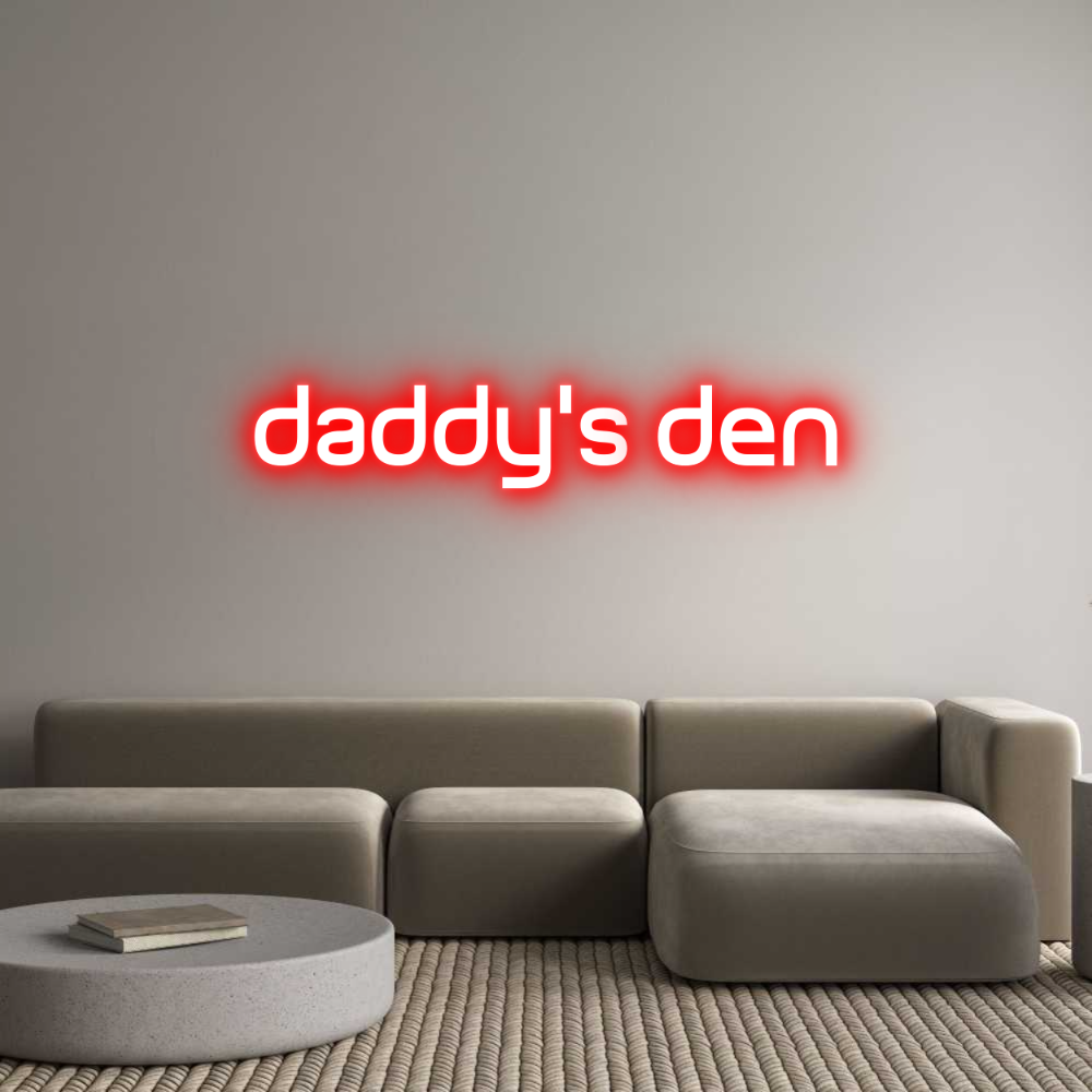 Éditeur en ligne d'enseignes au néon personnalisées Daddy's Den