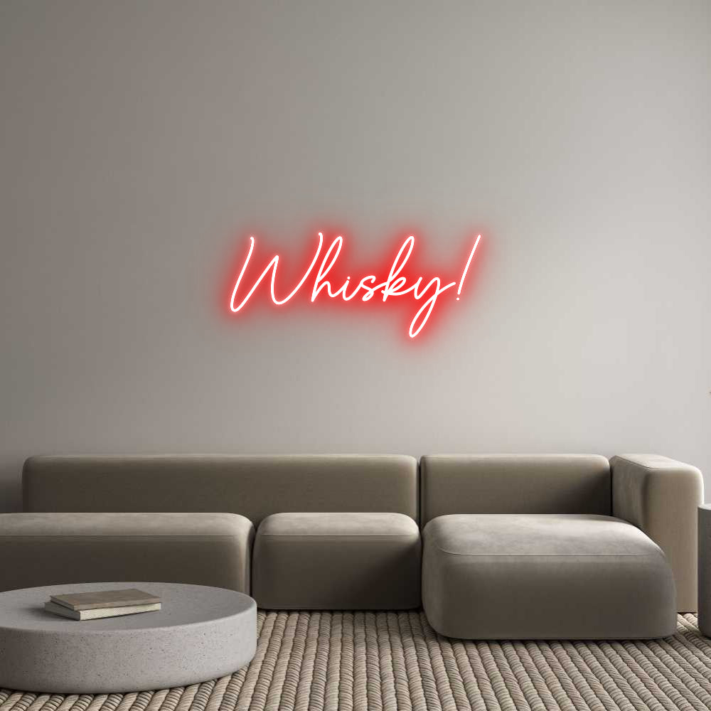 Custom Neon Sign Online Editor Whisky!