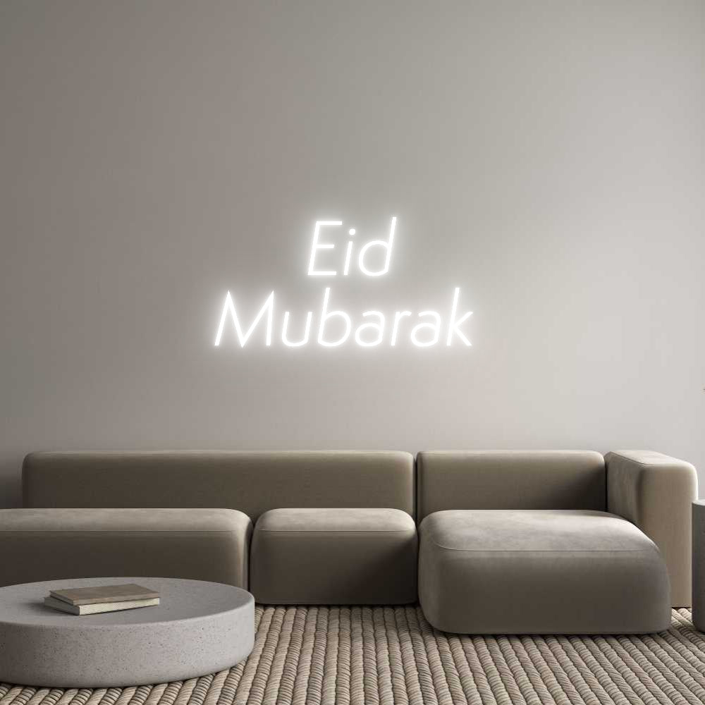 Editor online di insegne al neon personalizzate Eid
Mubarak