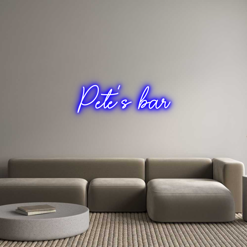 Custom Neon Sign Online Editor Pete's bar