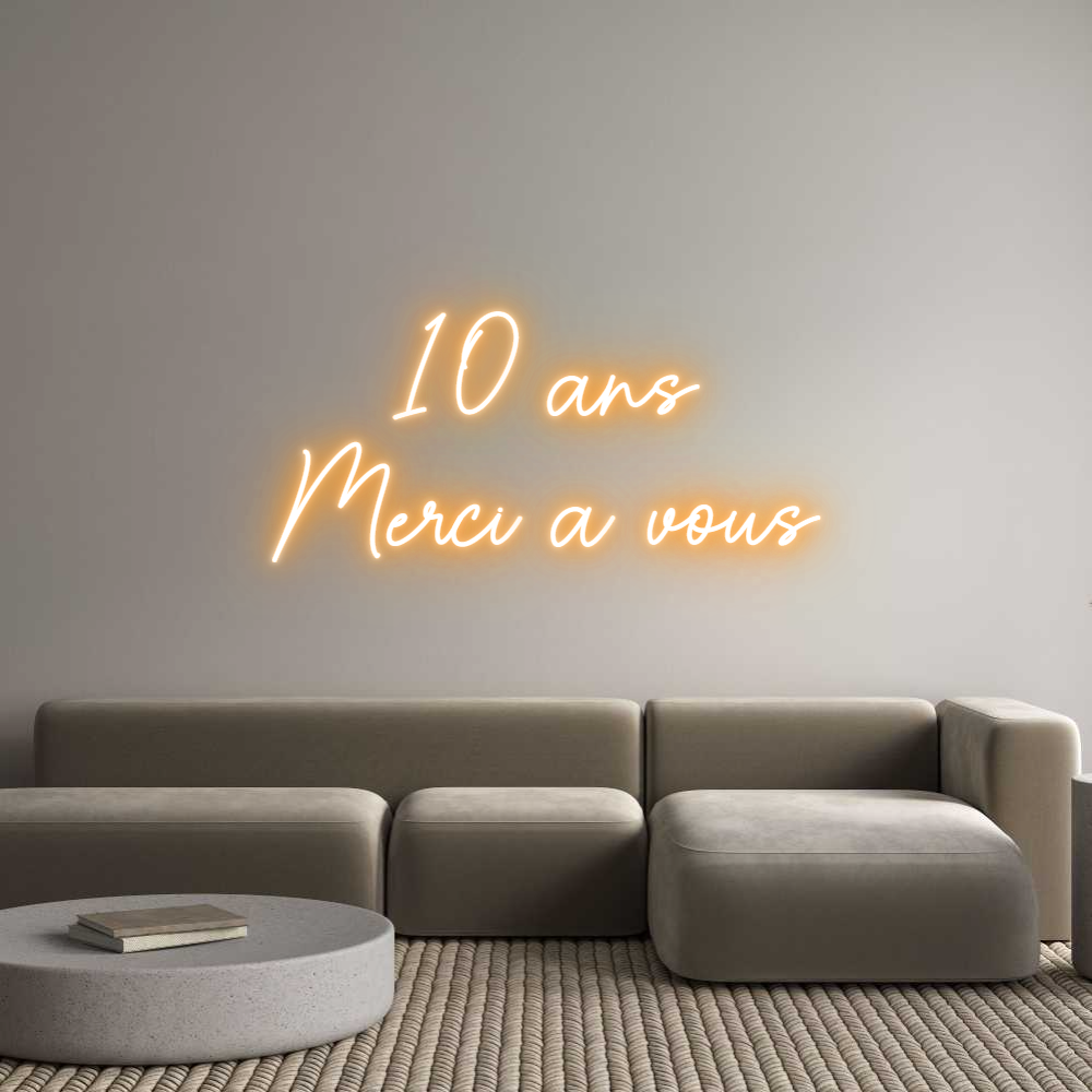 Custom Neon Sign Online Editor 10 ans
Takk...