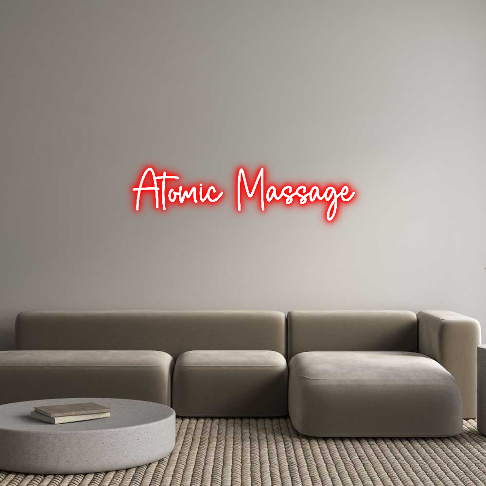 Editor en línea de letreros de neón personalizados Atomic Massage