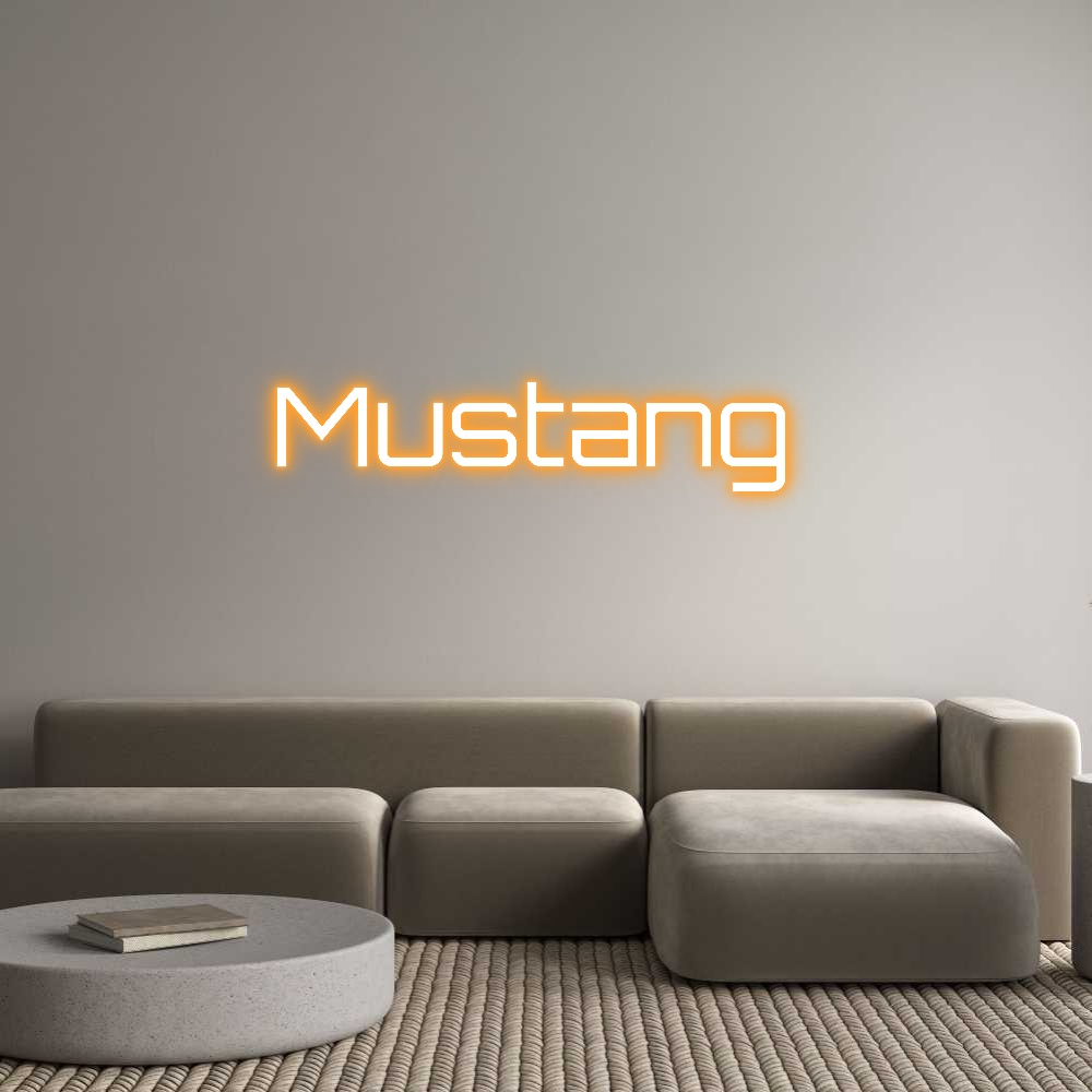 Custom Neon Sign Online Editor Mustang