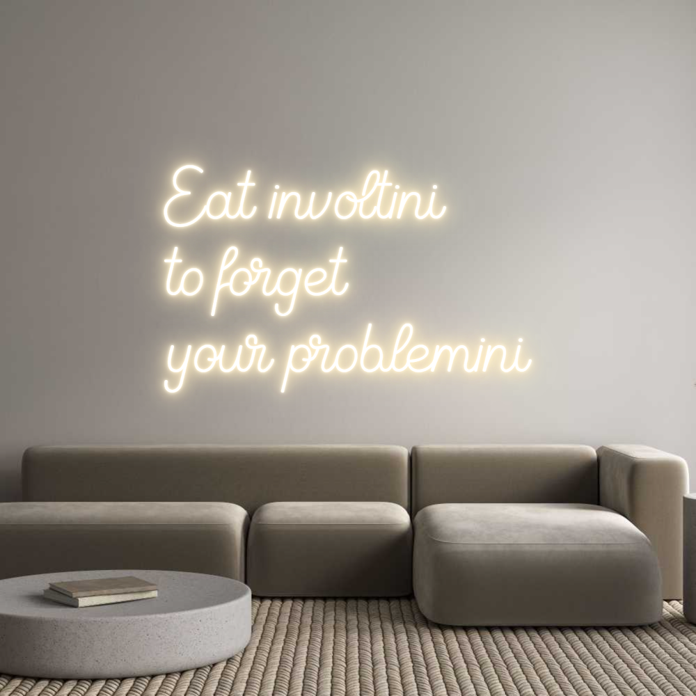 Editor on-line de letreiros de neon personalizados Coma involtini...