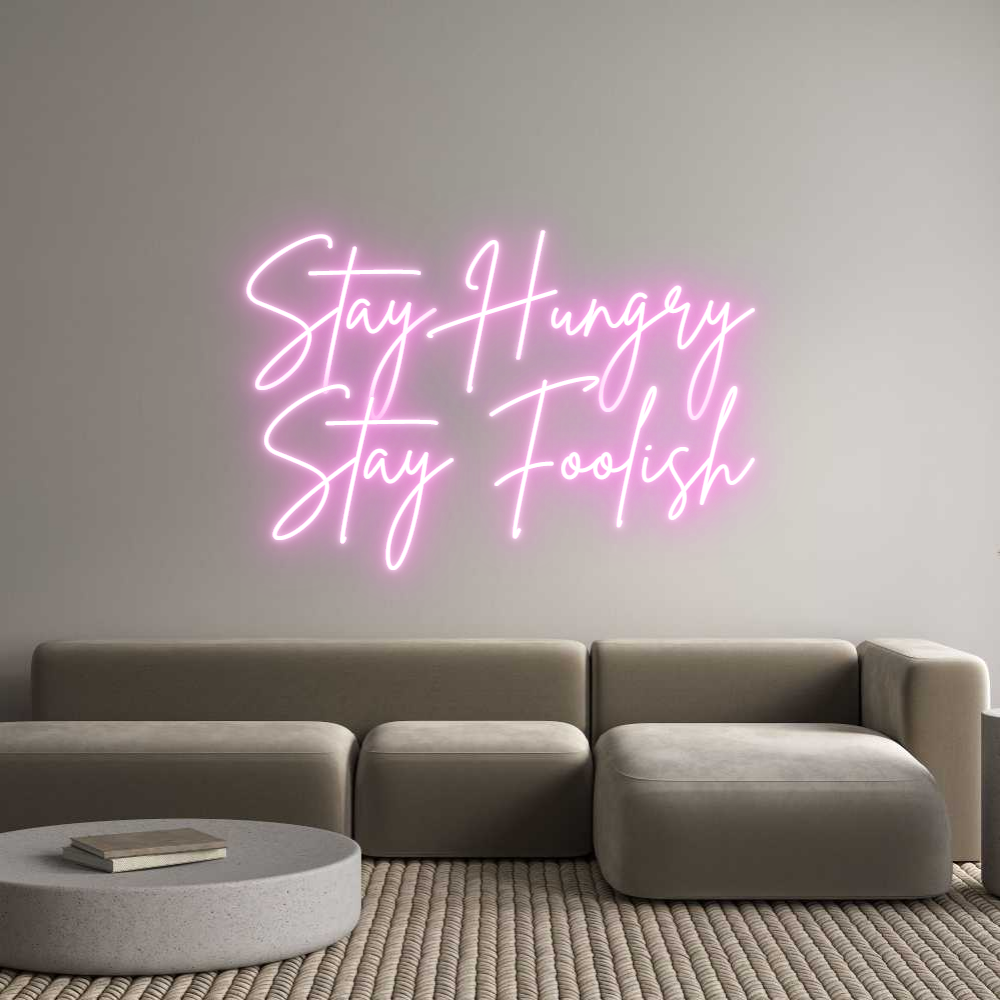 Anpassad neonskylt onlineredaktör Håll dig hungrig
...