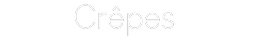 Editor online di insegne al neon personalizzate Crêpes