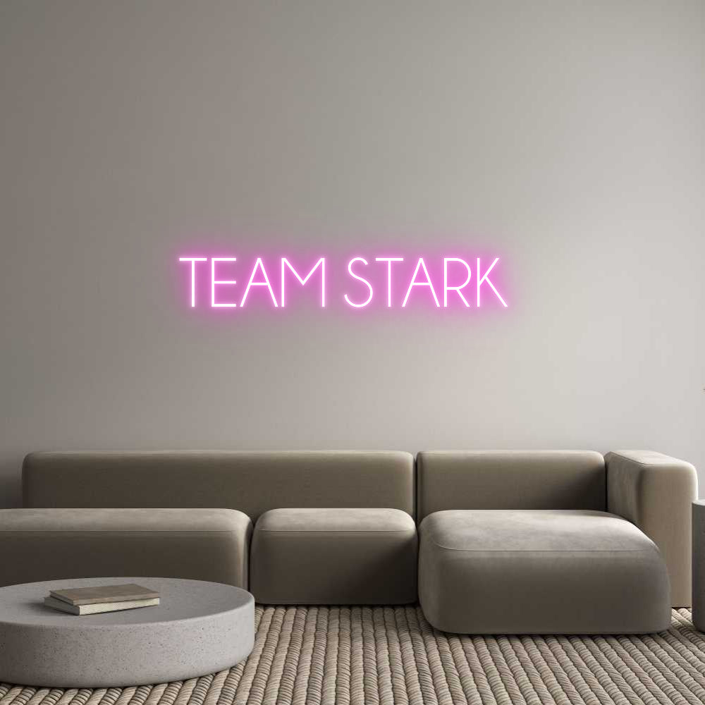 Custom Neon Sign Online Editor TEAM STARK