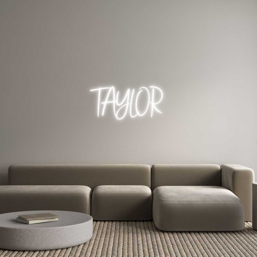 Editor online di insegne al neon personalizzate TAYLOR