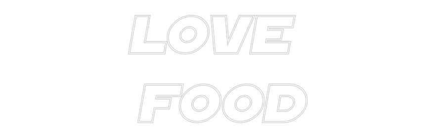 Custom Neon Sign Online Editor kärlek 
mat