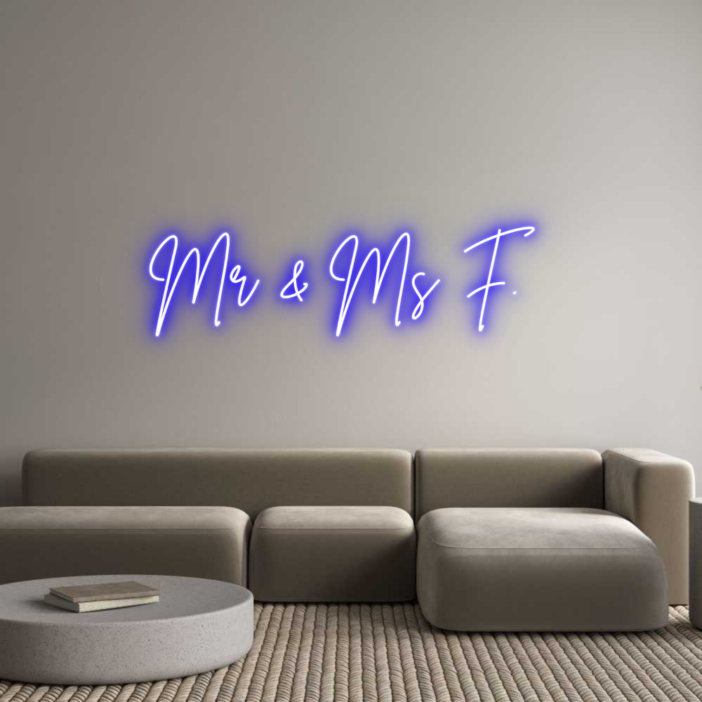 Custom Neon Sign Online Editor Mr & Ms F.