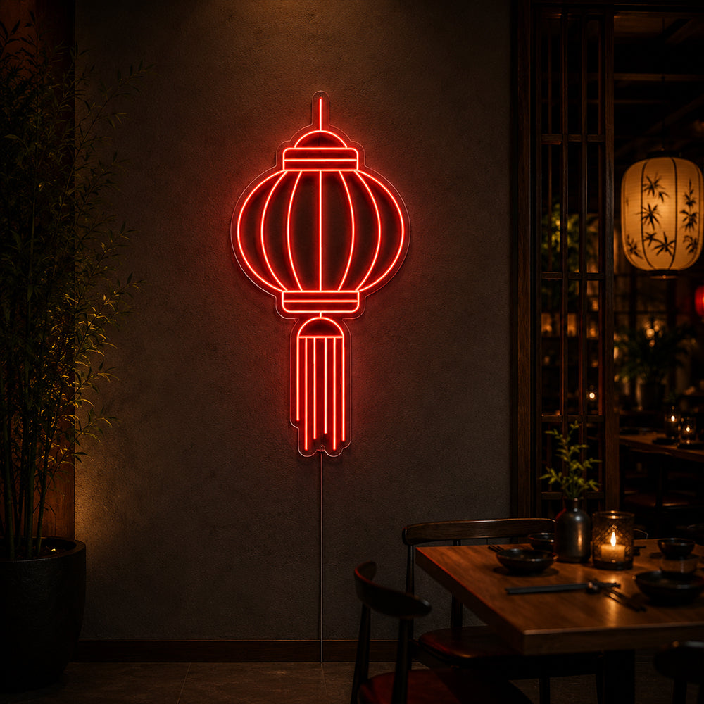 Kinesisk lampa ledde neonskylt - gjord i London -kultur neonskyltar