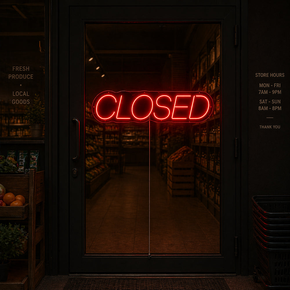 CHIUSO Caps Led Neon Sign - Made in London Restaurant Neon Signs