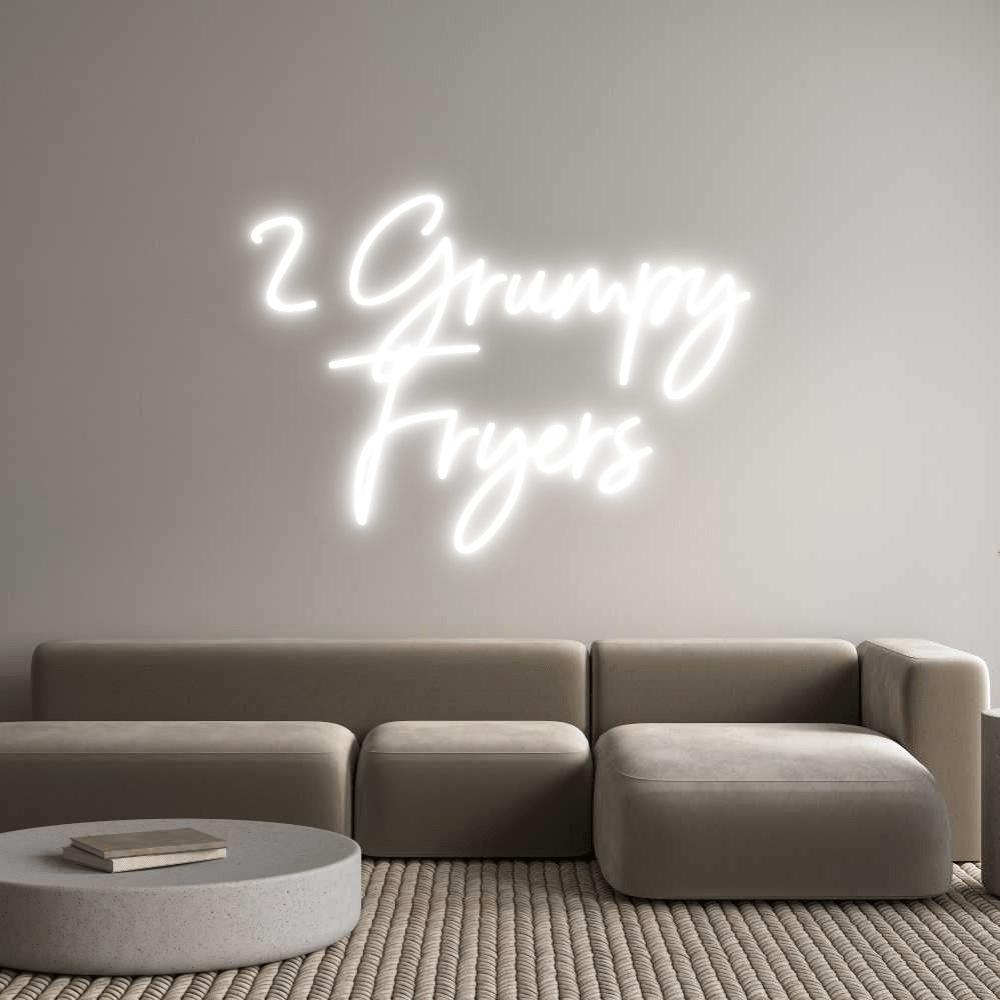 Custom Neon Sign Online Editor 2 Grumpy Fryers - Planet Neon