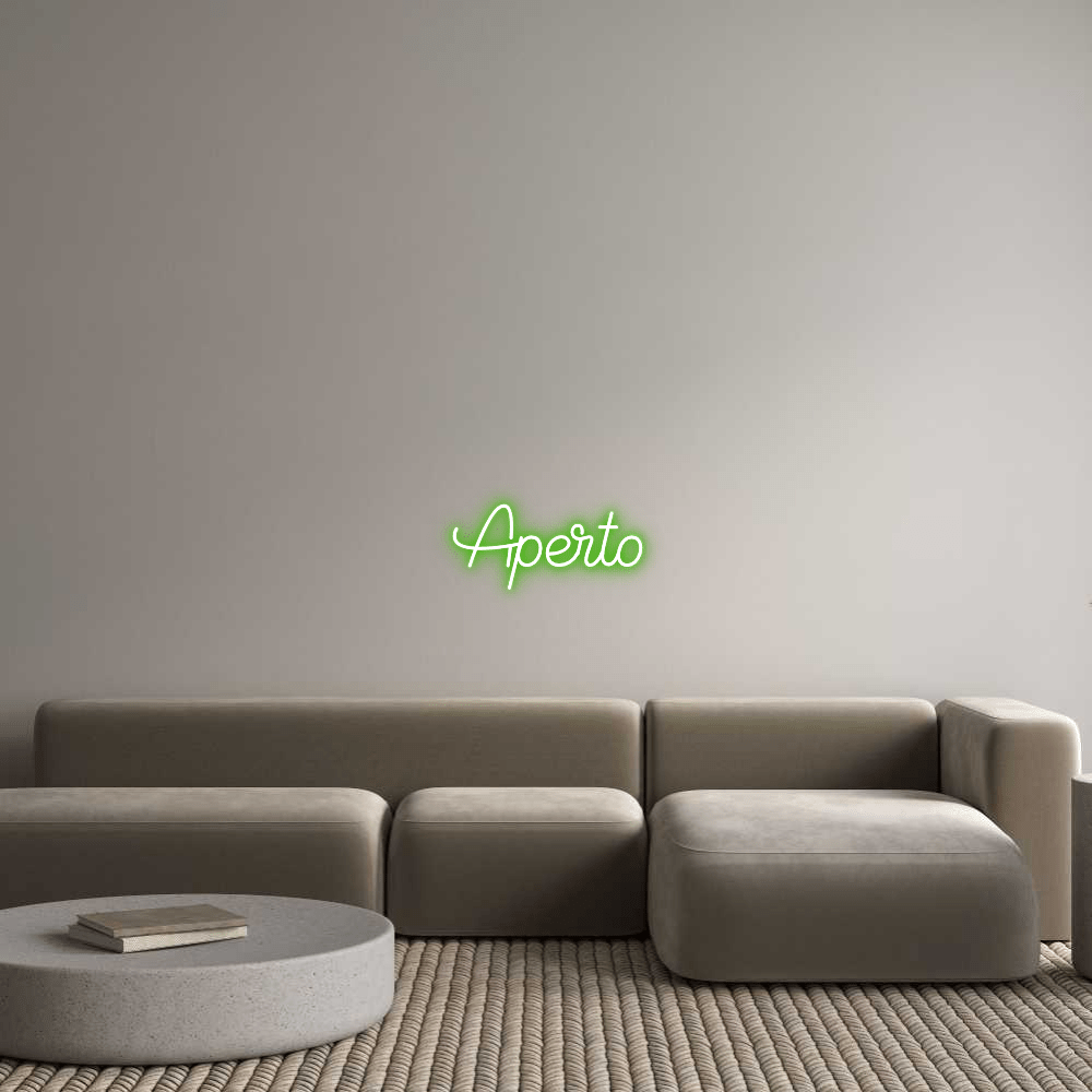 Custom Neon Sign Online Editor Aperto - Planet Neon