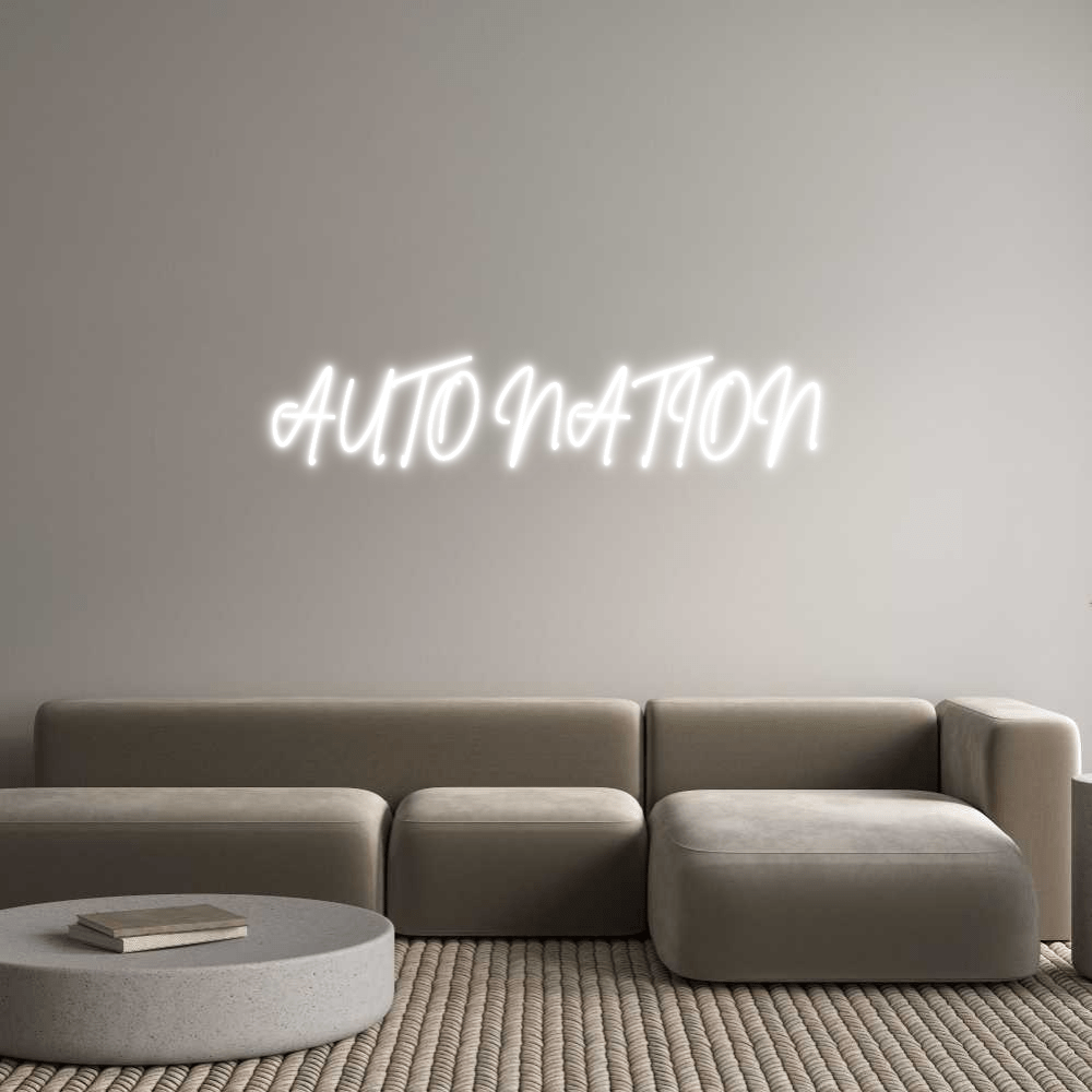 Custom Neon Sign Online Editor AUTO NATION - Planet Neon