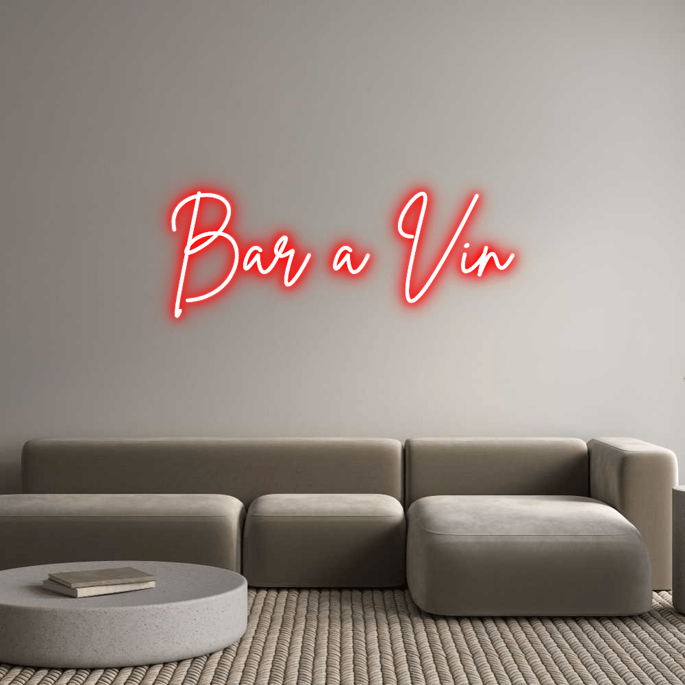 Custom Neon Sign Online Editor Bar à Vin - Planet Neon
