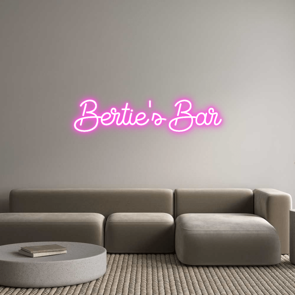 Custom Neon Sign Online Editor Bertie's Bar - Planet Neon