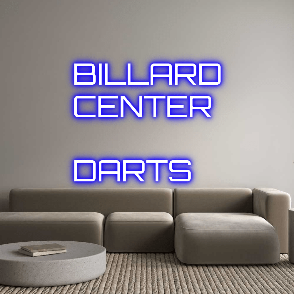 Custom Neon Sign Online Editor BILLARD CENTER... - Planet Neon