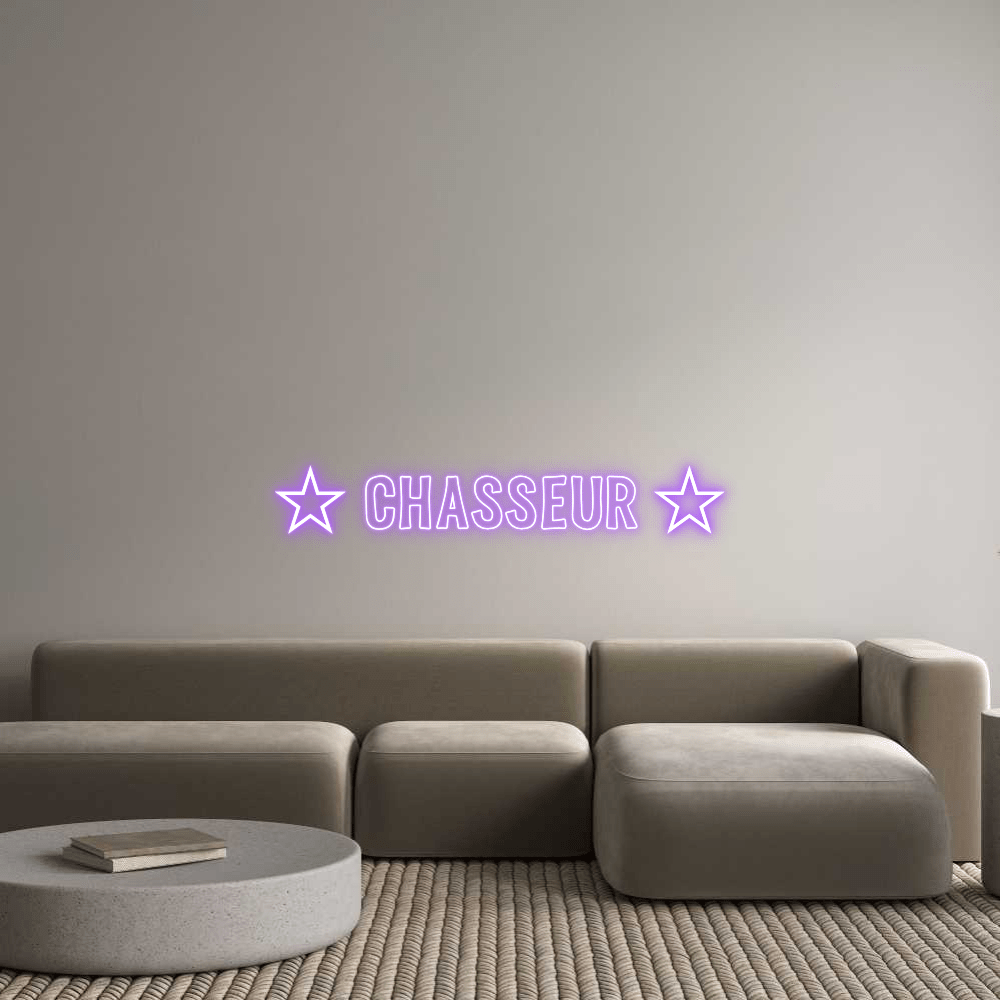 Custom Neon Sign Online Editor ☆ CHASSEUR ☆ - Planet Neon
