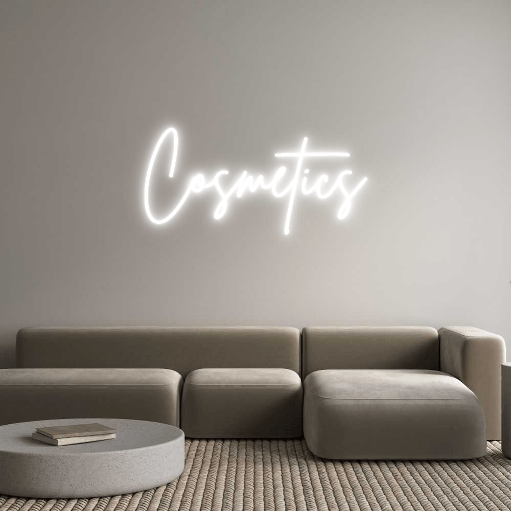 Custom Neon Sign Online Editor Cosmetics - Planet Neon