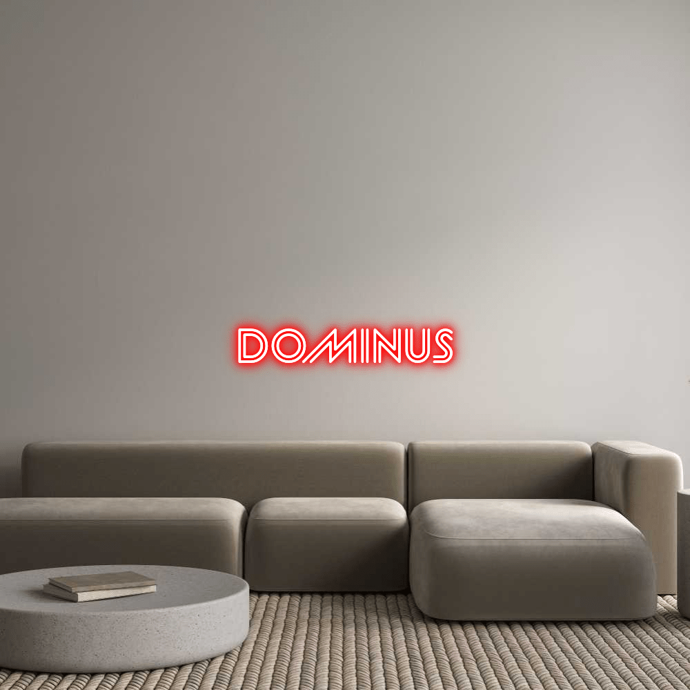 Custom Neon Sign Online Editor DOMINUS - Planet Neon
