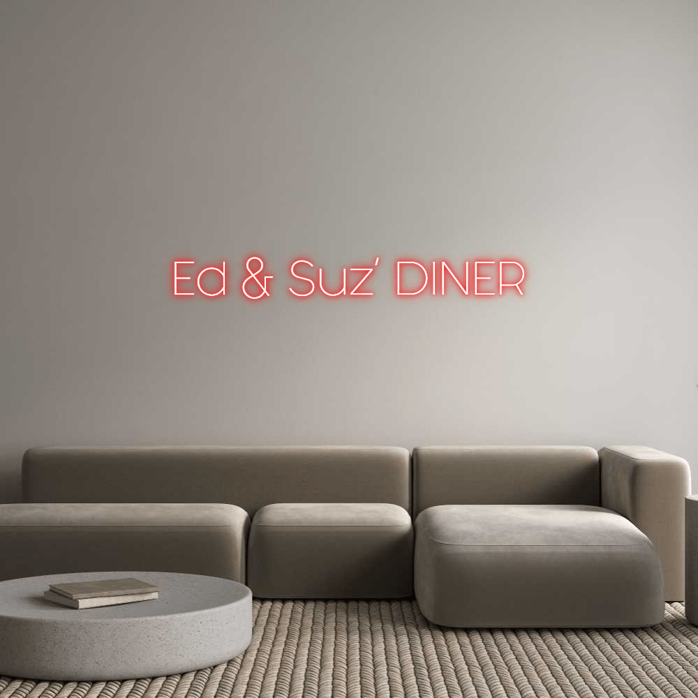 Custom Neon Sign Online Editor Ed & Suz' DINER - Planet Neon