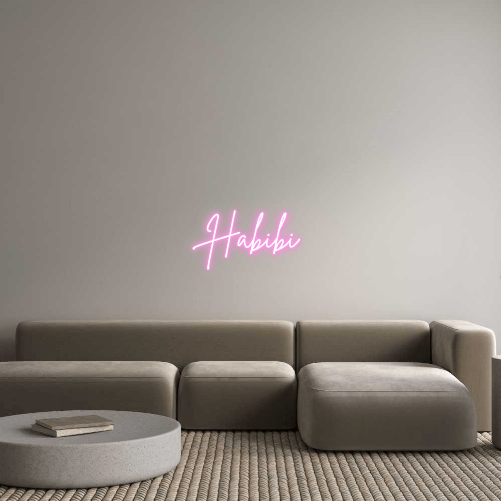 Custom Neon Sign Online Editor Habibi - Planet Neon