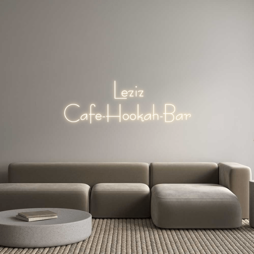 Custom Neon Sign Online Editor Leziz Cafe - Hook... - Planet Neon