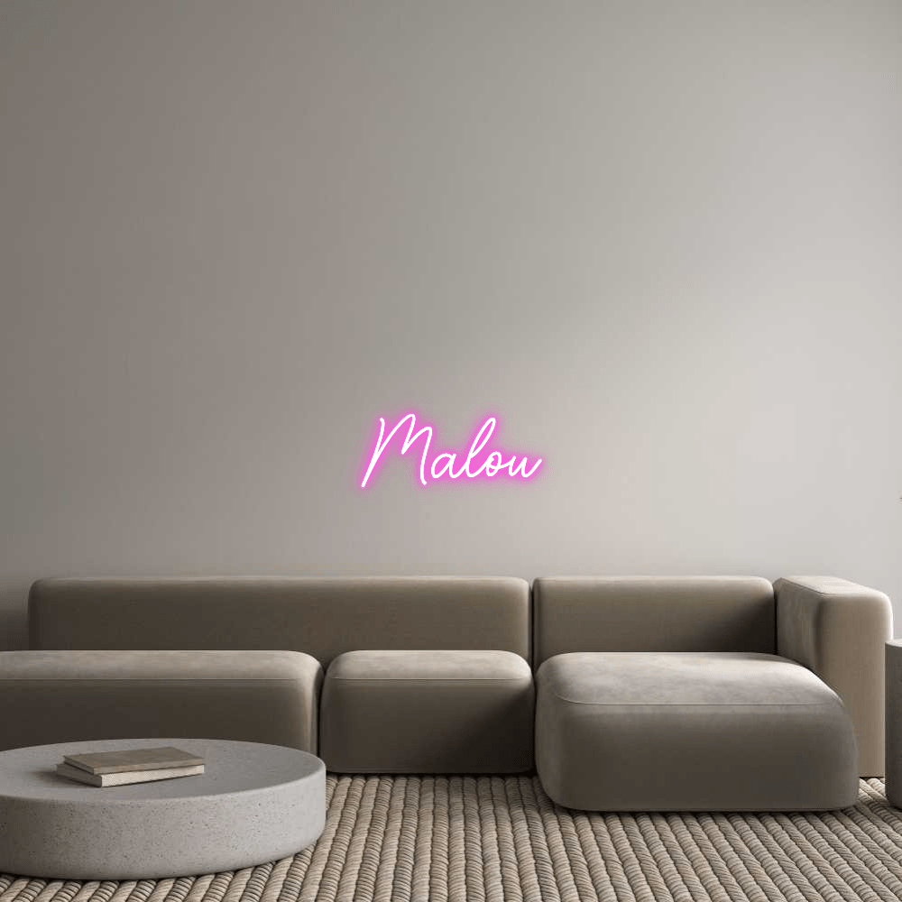 Custom Neon Sign Online Editor Malou - Planet Neon