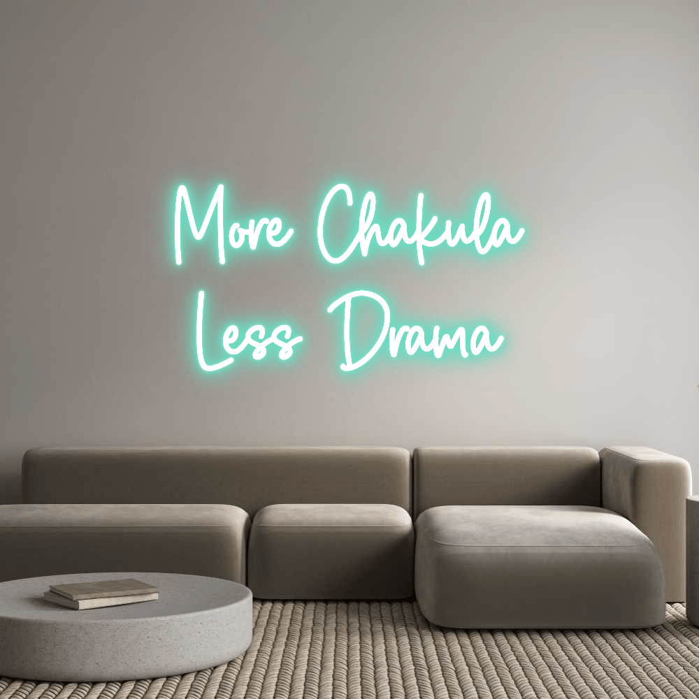 Custom Neon Sign Online Editor More Chakula Le... - Planet Neon