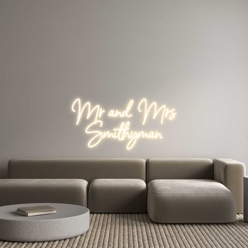 Custom Neon Sign Online Editor Mr and Mrs Smit... - Planet Neon