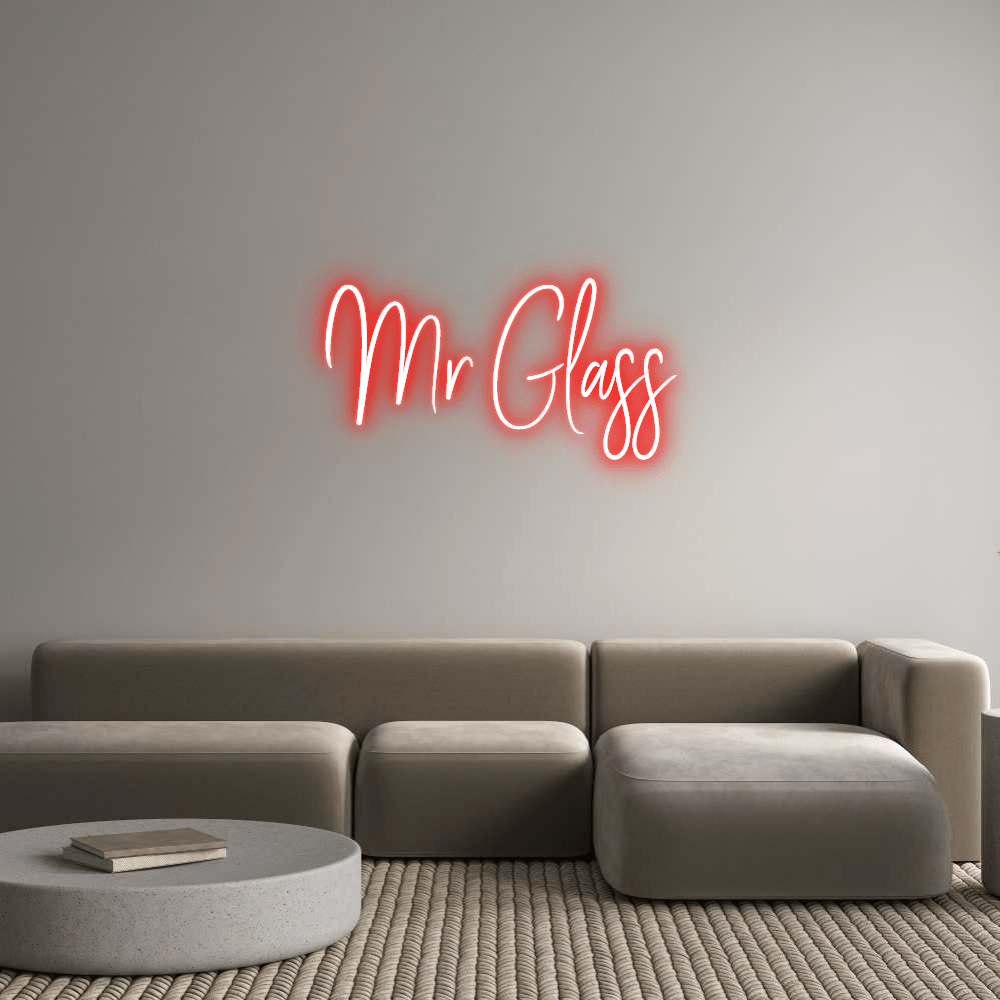 Custom Neon Sign Online Editor Mr Glass - Planet Neon