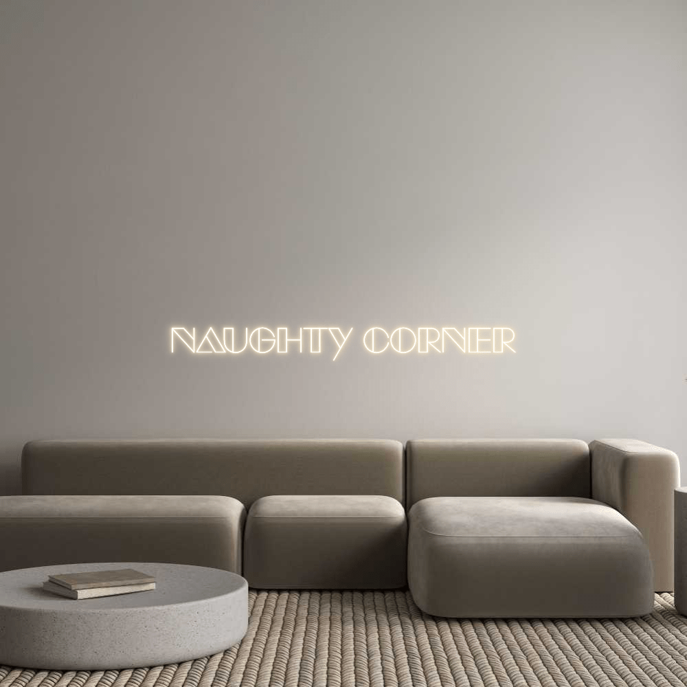 Custom Neon Sign Online Editor Naughty Corner - Planet Neon
