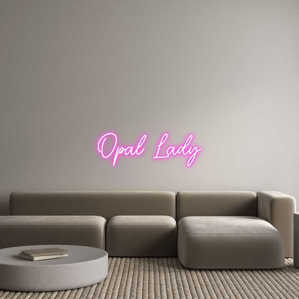 Custom Neon Sign Online Editor Opal Lady - Planet Neon