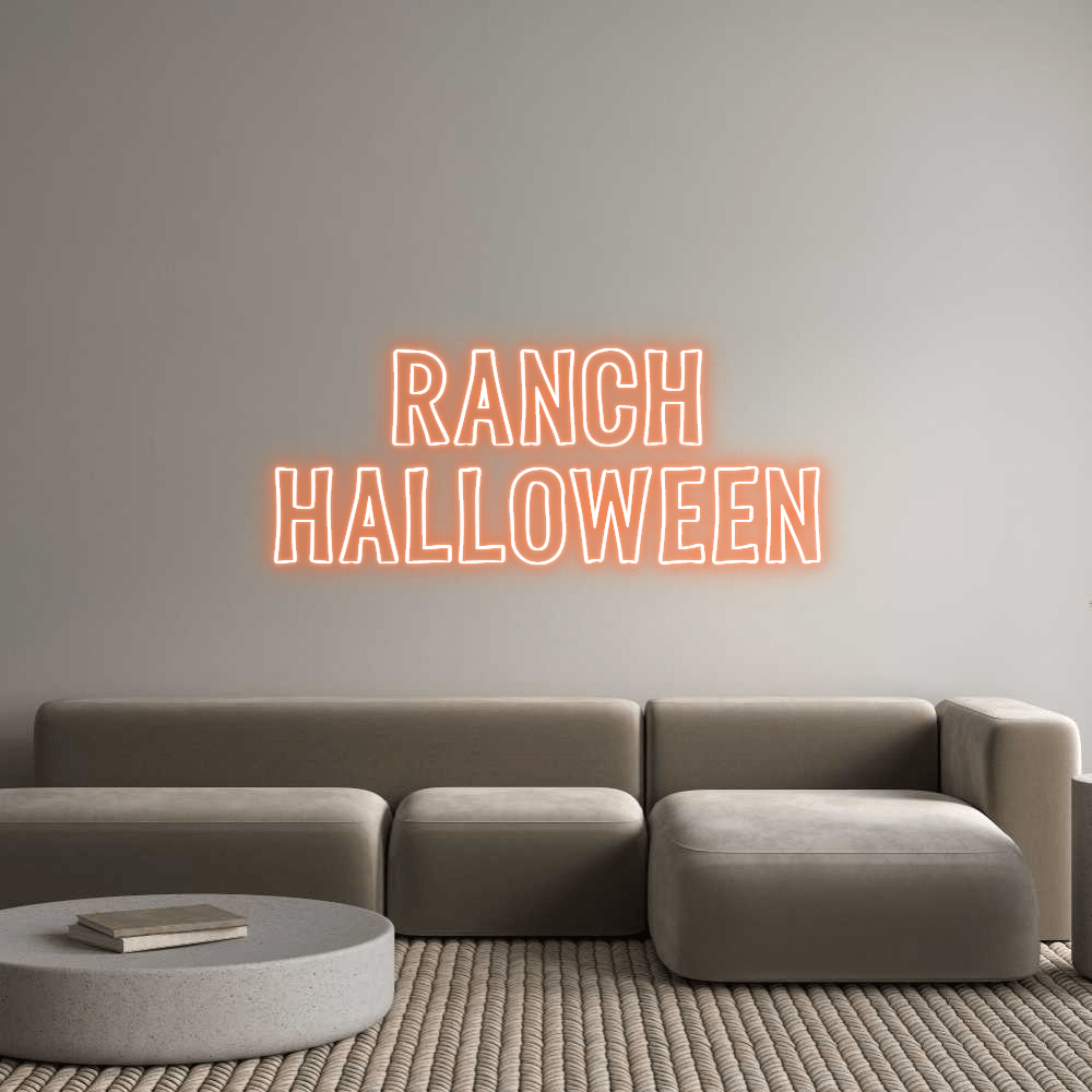 Custom Neon Sign Online Editor RANCH HALLOWEEN - Planet Neon