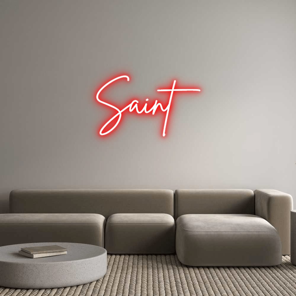 Custom Neon Sign Online Editor Saint - Planet Neon