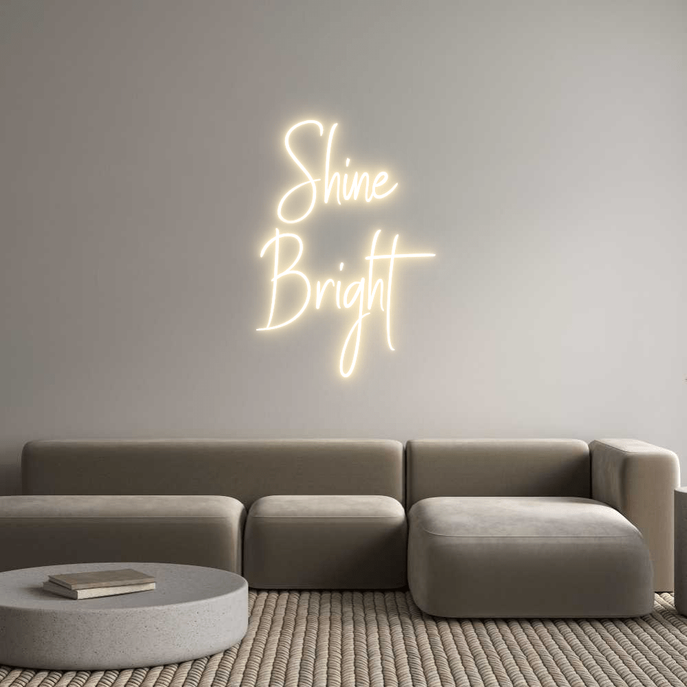 Custom Neon Sign Online Editor Shine Bright - Planet Neon